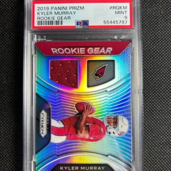 2019 Prizm Silver Rookie Gear #RGKM Kyler Murray RC Cardinals PSA 9 MINT - Picture 1 of 2